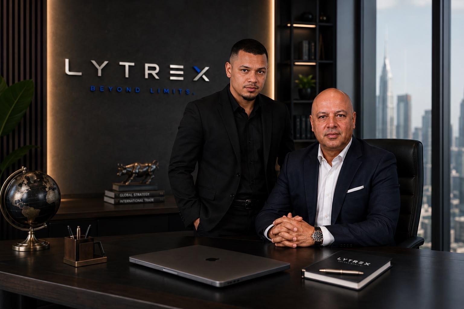 Steffen Clausner and Rico Clausner at the LYTREX office in Hong Kong